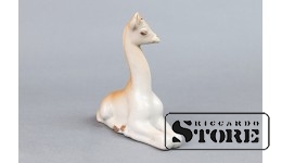 Статуэтка, жираф, фарфор, Рига , Рижская фарфоровая фабрика, 50-е годы , высота 9.5 см, CSA972