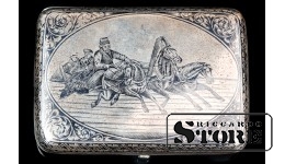 Портсигар, серебро, 84 проба, 1895 год, Российская Империя