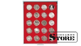 Raudonos spalvos veliūrinis dėklas 2103E (Ø42 mm).