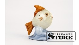 figūriņa zivs. Rīgas porcelāna rūpnīca, modelis - L. Medniece, 1950tie, 5 cm, 1.šķira