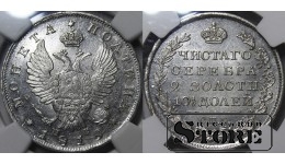Россия, Российская империя, 1 полтина, 1819 год, СПБ-ПС, NGC, MS 63