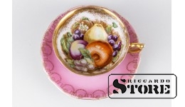 Фарфор, Чайная пара Фрукты - Сложных оттенков, Royal Sealy China Japan Porcelain, 20 век