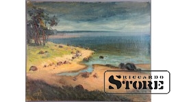 Живопись, Тучи над морем, Владимир Свиклис, 1988 год, 50x61.5cm CSA1040