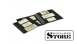 Banknote album with 10 transparent pages in 2 variants and black interleaves.