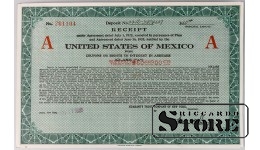 Квитанция класса А на 60 долларов, Мексиканские соединённые штаты,  1922 год