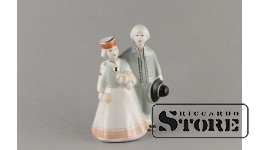 статуэтка, На прогулке, фарфор, Рига , Рижская фарфоровая фабрика, 50-Е ГОДЫ , 11.0 см