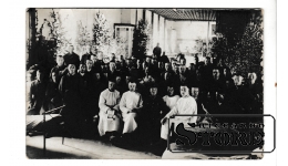 Старинная открытка "Солдаты в лазарете" CSA62