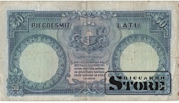 Банкнота,  50 лат 1934 год , Латвия