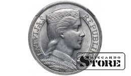 Läti, 5 latti 1931, hõbe, NGC MS 61, KM#9