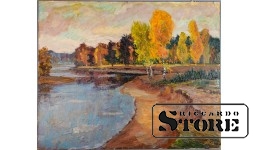 Живопись, Осенний пейзаж, Владимир Свиклис, 1982 год, 50.5x62cm CSA1031