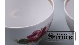 ФАРФОР,НОВЫЙ ЧАЙНО-КОФЕЙНЫЙ СЕРВИЗ "АРИЯ" НА 6 ПЕРСОН ,Рига, Рижская фарфоровая фабрика ,80-Е
