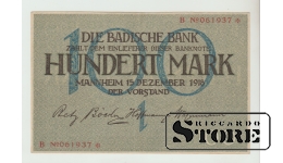 100 Mark Germany 1918 XF