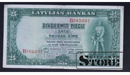 BANKNOTE , LATVIA , 25 LATI 1938 GADS - B582697