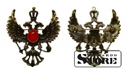 Metal Crowned Eagle Brooch