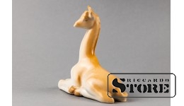 статуэтка, жираф, фарфор, Рига , Рижская фарфоровая фабрика, 50-е годы , 9.5 см, 1-ый сорт
