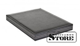 NERA M tray with a dark red insert and 42 round slots for coins with a diameter of 27.5 mm, for example, for storing 5 euro coins from Germany.