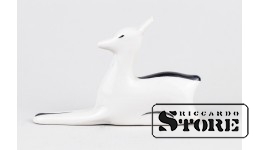 СТАТУЭТКА, Лань арт-деко , фарфор, Рига, Рижский фарфоровая фабрика ,автор модели Левон Агаджанян , 1970-1980-е, 8.5 x 5.4 см