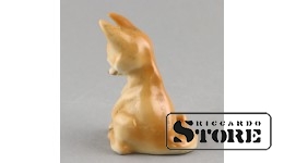 Figurine, Fox, porcelain, Riga,Riga porcelain factory, model author - R.Karkunova, 1953, 8 cm