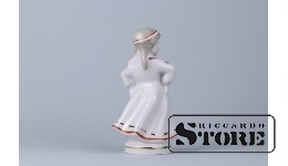 Статуэтка, Танцоры, фарфор, Рига ,Рижская фарфоровая фабрика, 50-е годы, 13см