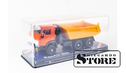 Макет автомобиля, КАМАЗ 5511, красная кабина 1:43
