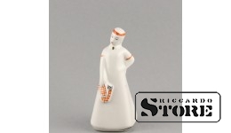 Statuette Girl with mittens. Riga porcelain factory, model - Rimma Pancekhovskaya, 1950s, 15 cm.