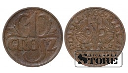Польша 1 грош, 1936. год, бронза