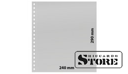 Transparent sheet with 1 pocket (240 x 290 mm) and a white interleaf.