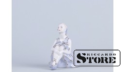 статуэтка, Балерина, фарфор, Рига , Рижская фарфоровая фабрика, автор модели - Римма Панцеховская, 50-е годы , 11.5 см