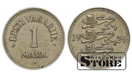 Эстония, 1 марка, 1924. год, Никелевая бронза