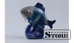 Статуэтка, Рыбка , фарфор, Рига , Рижская фарфоровая фабрика, 7,8 см