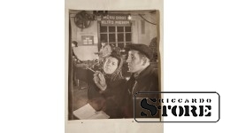 Фото В. Гайлиса 30×24 см. Индустриализация. Производственный цех. Лозунг.
