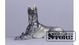 статуэтка, Овчарка , Фабрика М.С. Кузнецова, Рига, 30-е годы , 10.5 x 17.4 x 7.7 см