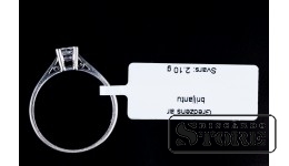 Кольцо С Бриллиантом (2,10г) , Золото , 750 проба , (0,30 ct) , Размер 3,7 -4,00 mm