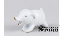 СТАТУЭТКА, Поросенок , РИГА , ФАБРИКА М.С. КУЗНЕЦОВА, РИГА, 30-Е ГОДЫ , 2.8 СМ