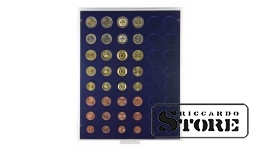 Mėlynos spalvos veliūrinis dėklas 2506ME (skirtas euro monetų rinkiniams).