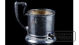 СЕРЕБРЯНЫЙ ПОДСТАКАННИК 875 ПРОБА , 104 Г , ЛАТВИЯ CSA754