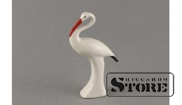 Статуэтка, Аист , фарфор, Рига , Рижская фарфоровая фабрика, 10 см