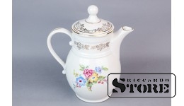 Кофейник из сервиза Таута, фарфор, Рига, Рижская фарфоро-фаянсовая фабрика, автор Екаб Бине
