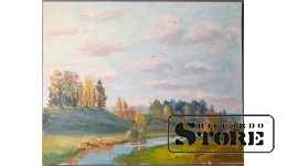 Живопись, Долина реки осенью, Владимир Свиклис, 1995 год, 49.5x62cm CSA1075