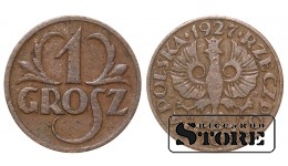 Польша 1 гроша, 1927. год, бронза