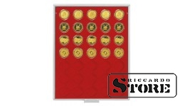 Raudonas veliūrinis dėklas 2535E (Ø34 mm)