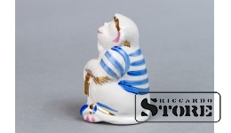 Статуэтка обезьяна, фарфор, Дулёво, Россия, 1992 год, 7.5 cm, CSA994