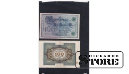 Germany 100 Mark 1908, 1920 set of 2 banknotes