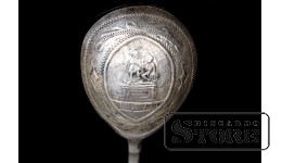 Старинная чайная ложка серебро 84 проба, вес 11 г (Минин и Пожарский)