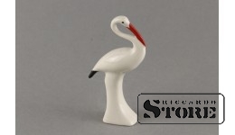 Статуэтка, Аист , фарфор, Рига , Рижская фарфоровая фабрика, 10 см