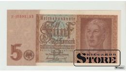 Vācija, 5 Reihsmarks, 1942, aUNC