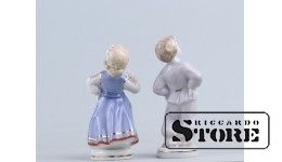 Статуэтка, Танцоры, фарфор, Рига ,Рижская фарфоровая фабрика, 50-е годы, 13см
