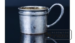 Серебряный маленький подстаканник, 875 проба, 21 г ,  Латвия