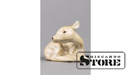 Статуэтка, Теленок , фарфор, Рига , Рижская фарфоровая фабрика, 4,5 см