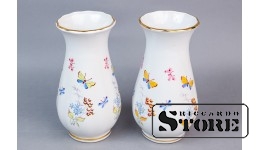 Вазы, фарфор, Рига, Рижский фарфоровый завод, 70е годы, первый сорт